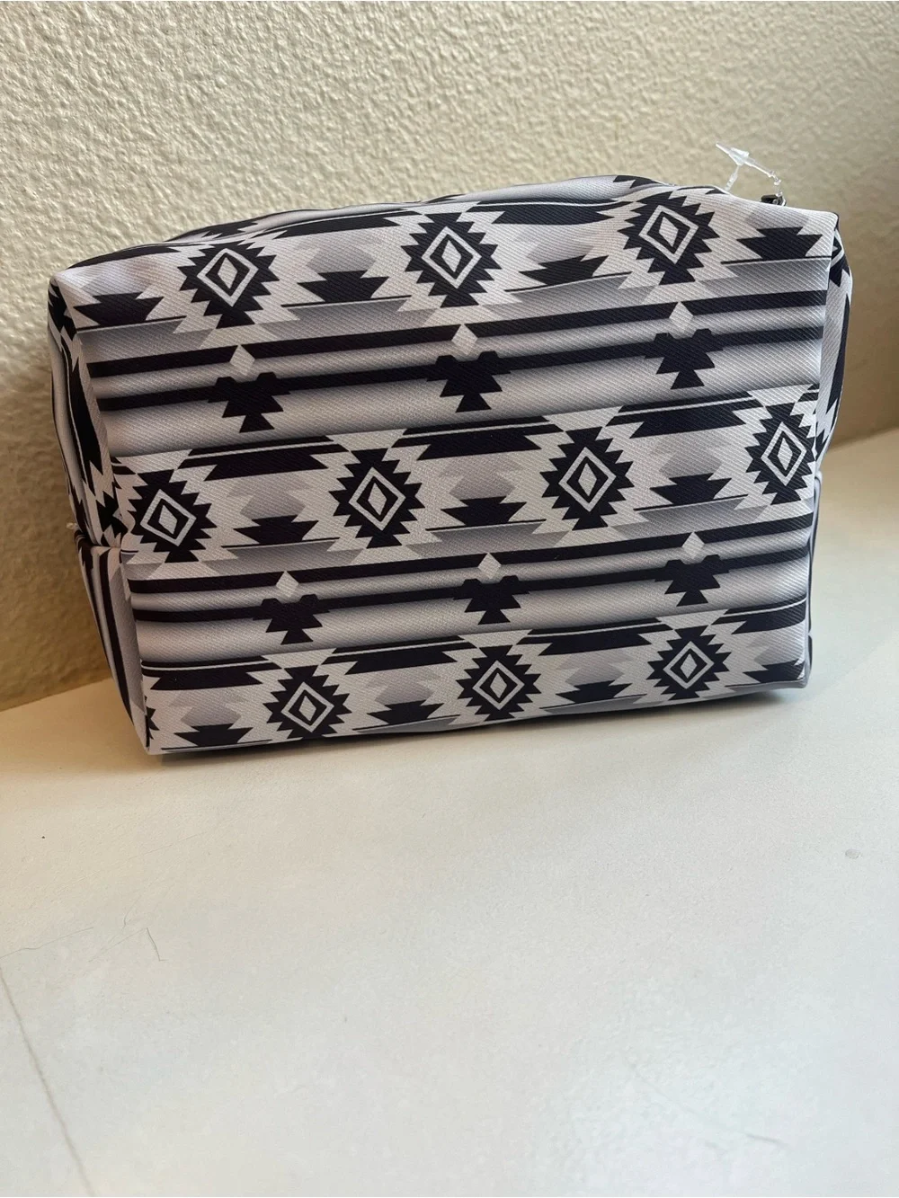 Wrangler Black & White Aztec Pouch Cosmetic Bag